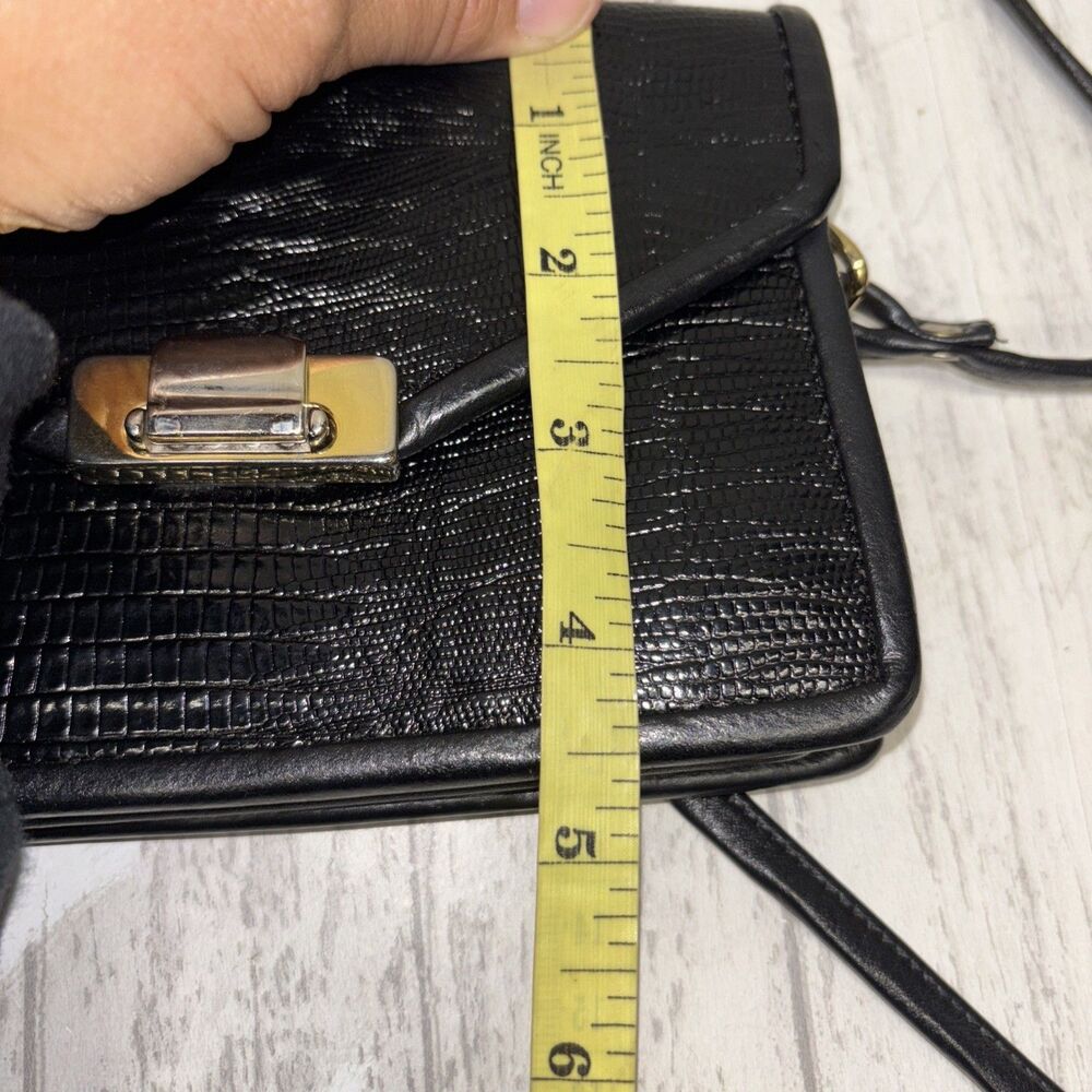 Black Roche Leather Crossbody Bag Vintage - Picture 8 of 8